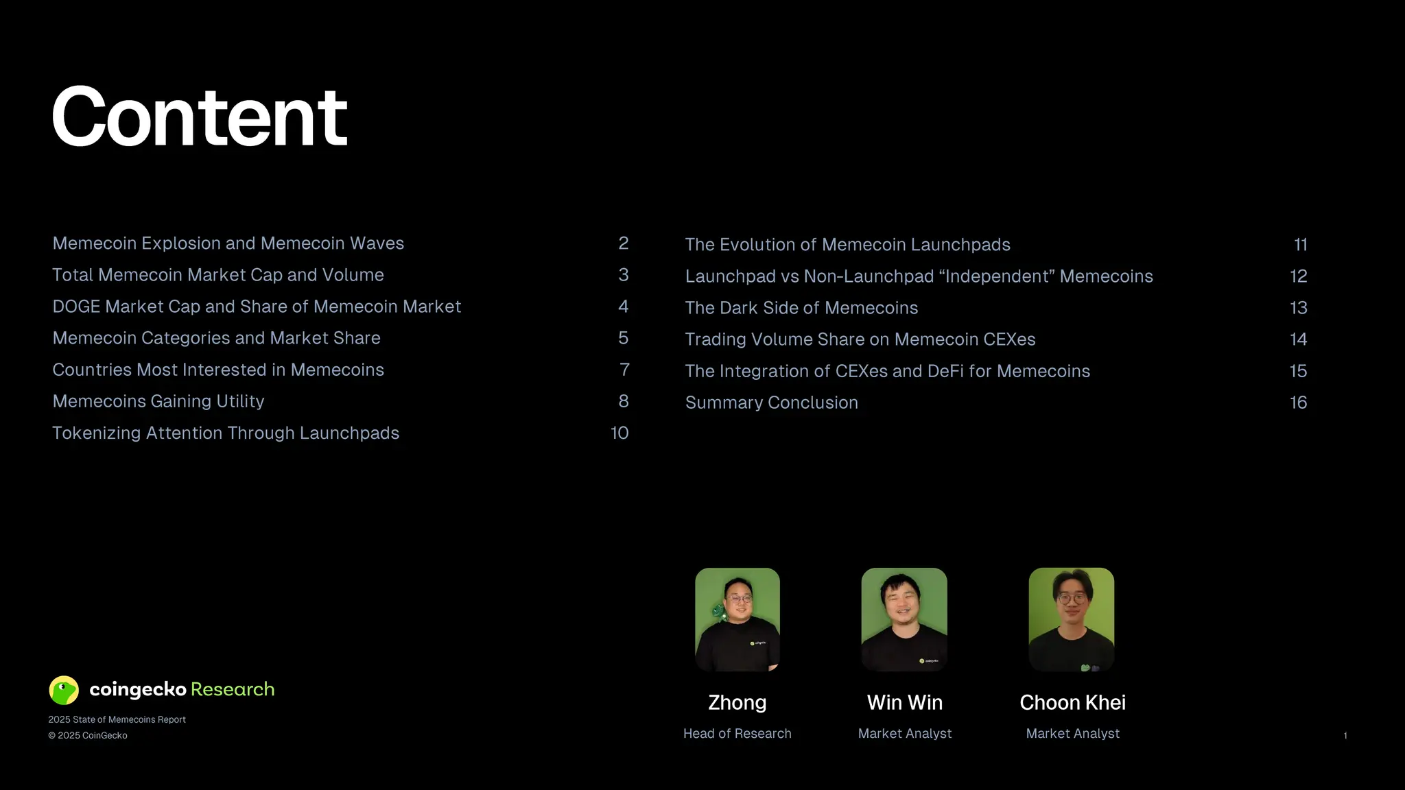 2025 State of Memecoins Report | CoinGecko | PDF