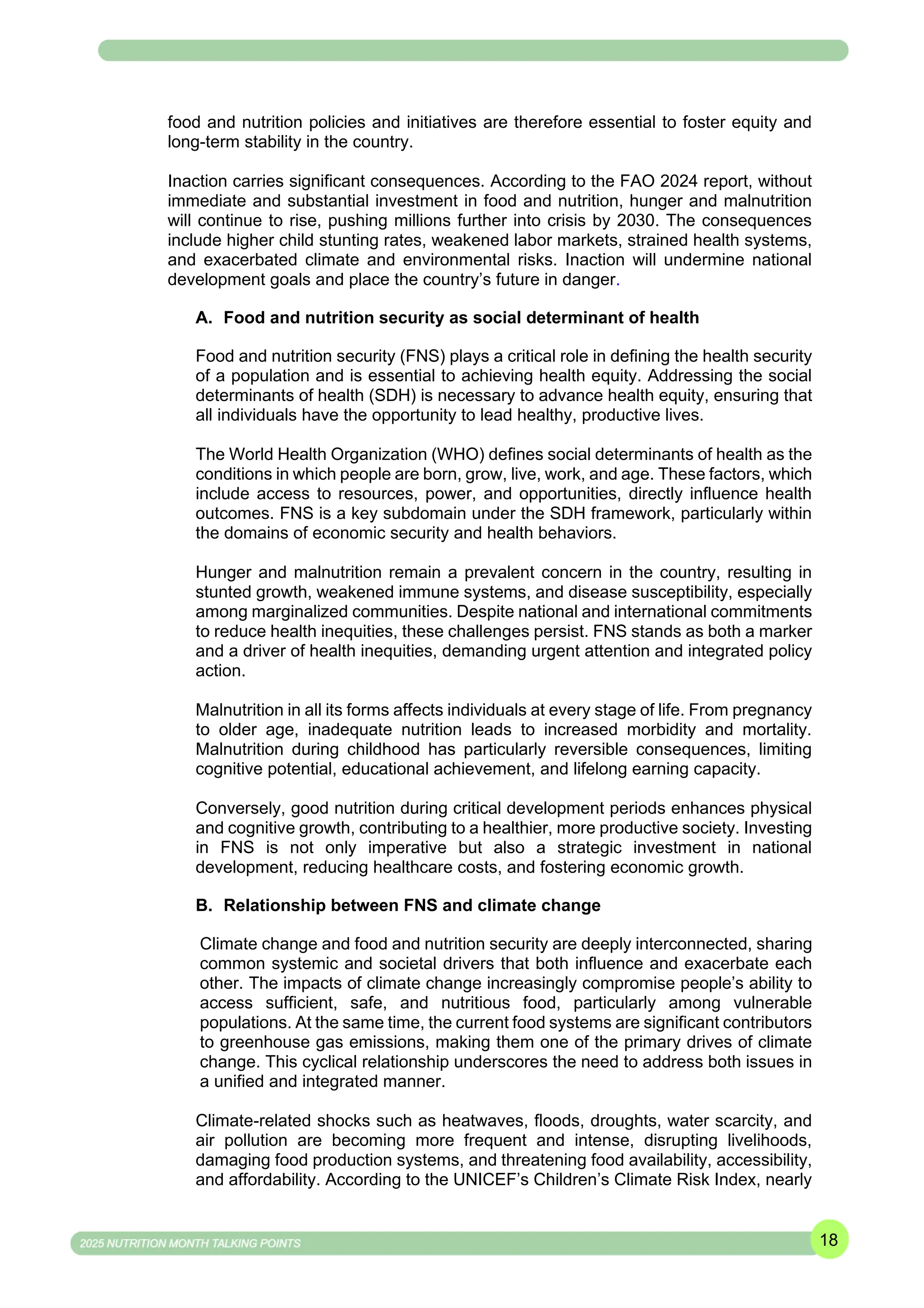 The 2025 Nutrition Month Talking Points. | PDF