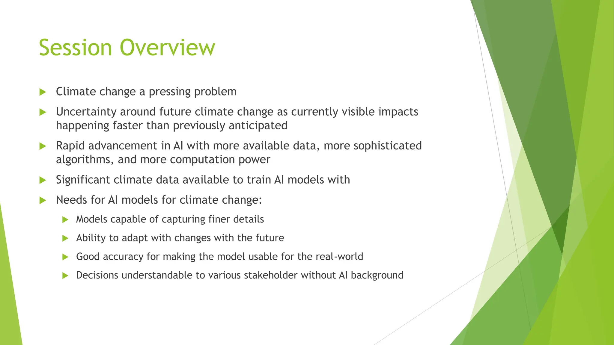 2025 SXSW AI For Climate Change Panel Proposal PPT