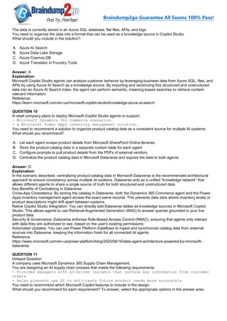 [2026-New]Braindump2go AB-100 Exam Dumps(1-28) | PDF