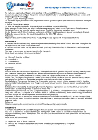 [2026-New]Braindump2go AB-100 Exam Dumps(1-28) | PDF
