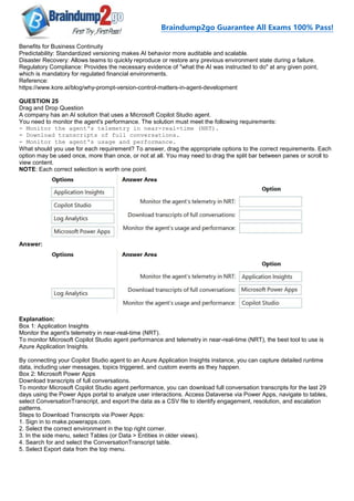 [2026-New]Braindump2go AB-100 Exam Dumps(1-28) | PDF