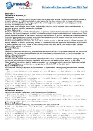 [2026-New]Braindump2go AB-100 Exam Dumps(1-28) | PDF