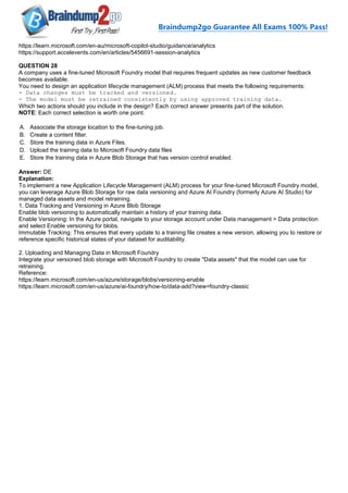 [2026-New]Braindump2go AB-100 Exam Dumps(1-28) | PDF