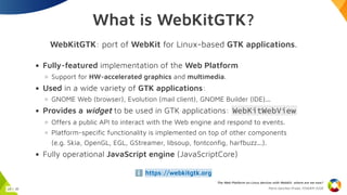 The Web Platform on Linux devices with WebKit: where are we now? | PDF