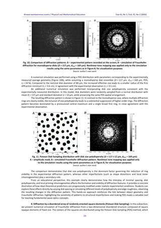 EXPERIMENTAL VISUALIZATION AND NUMERICAL SIMULATION OF FRAUNHOFER ...