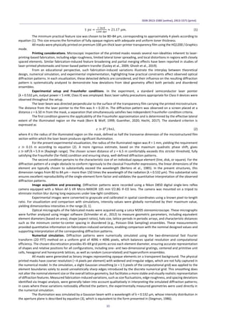 EXPERIMENTAL VISUALIZATION AND NUMERICAL SIMULATION OF FRAUNHOFER ...