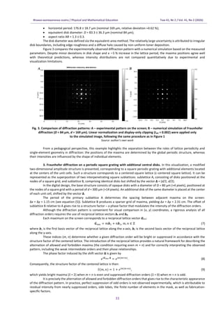 EXPERIMENTAL VISUALIZATION AND NUMERICAL SIMULATION OF FRAUNHOFER ...