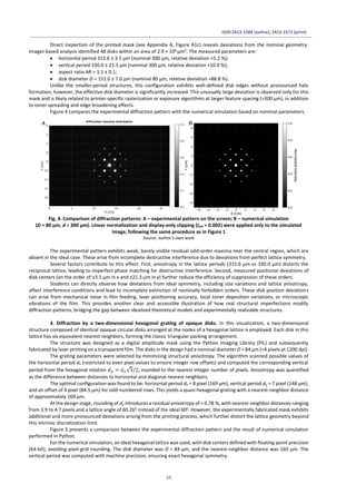 EXPERIMENTAL VISUALIZATION AND NUMERICAL SIMULATION OF FRAUNHOFER ...