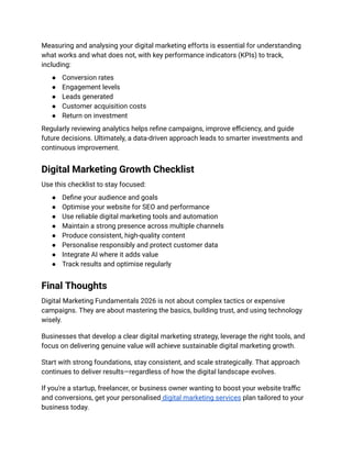 2026 Digital Marketing Fundamentals Step-by-Step Growth Checklist.pdf
