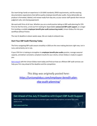 Labor Time Guide.pdf Effective Planning for Employee Benefit Plan Audits in 2026 | PDF