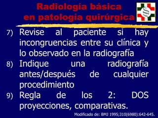 Modificado de: BMJ 1995;310(6980):642-645.
Radiología básica
en patología quirúrgica
 