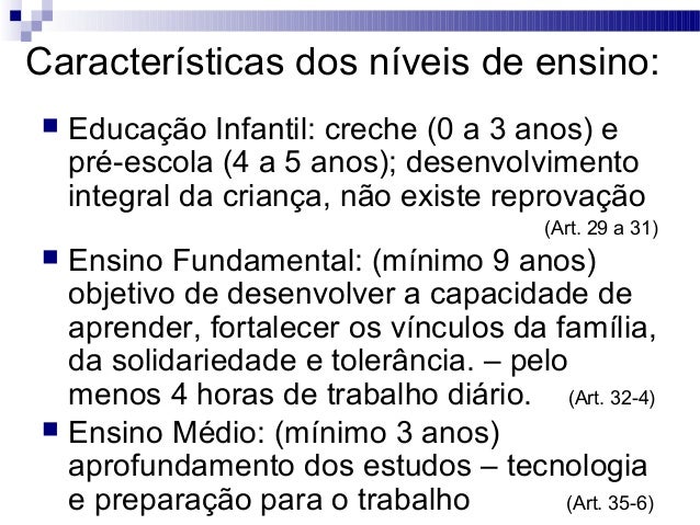 Ldb na educação infantil Ldb na educação infantil