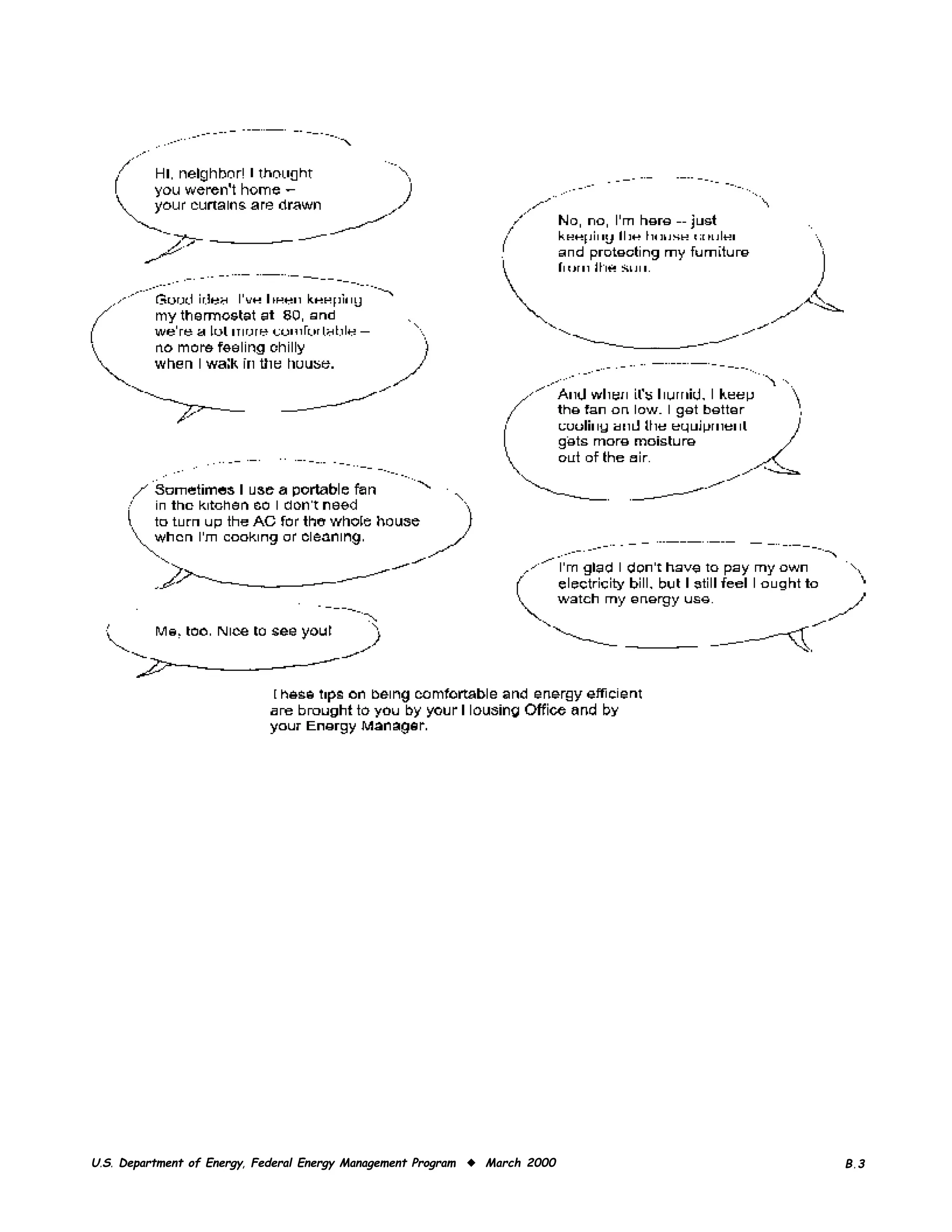 U.S. Department of Energy, Federal Energy Management Program ◆ March 2000   B.3
 