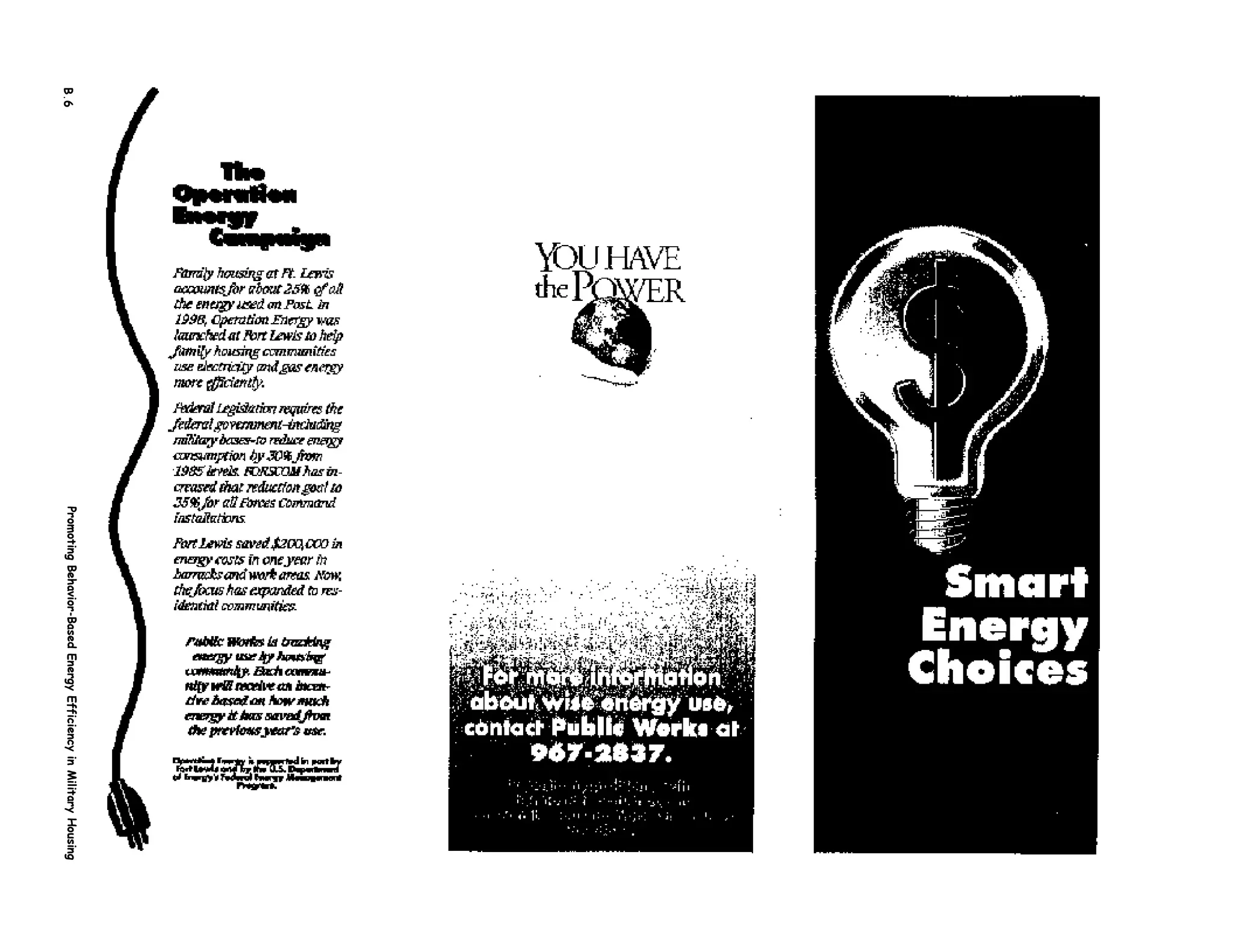 B.6   Promoting Behavior-Based Energy Efficiency in Military Housing
 