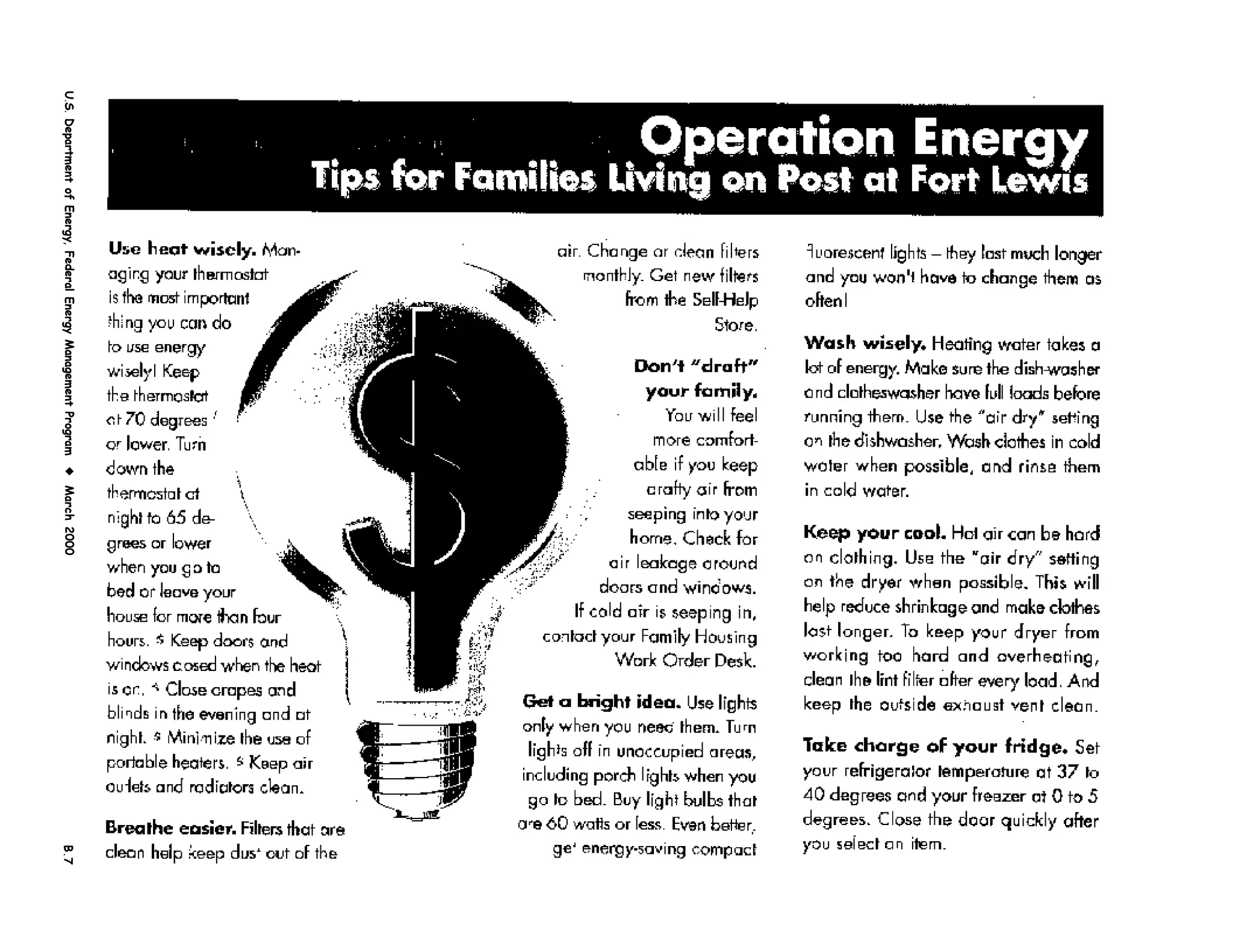 U.S. Department of Energy, Federal Energy Management Program ◆ March 2000   B.7
 