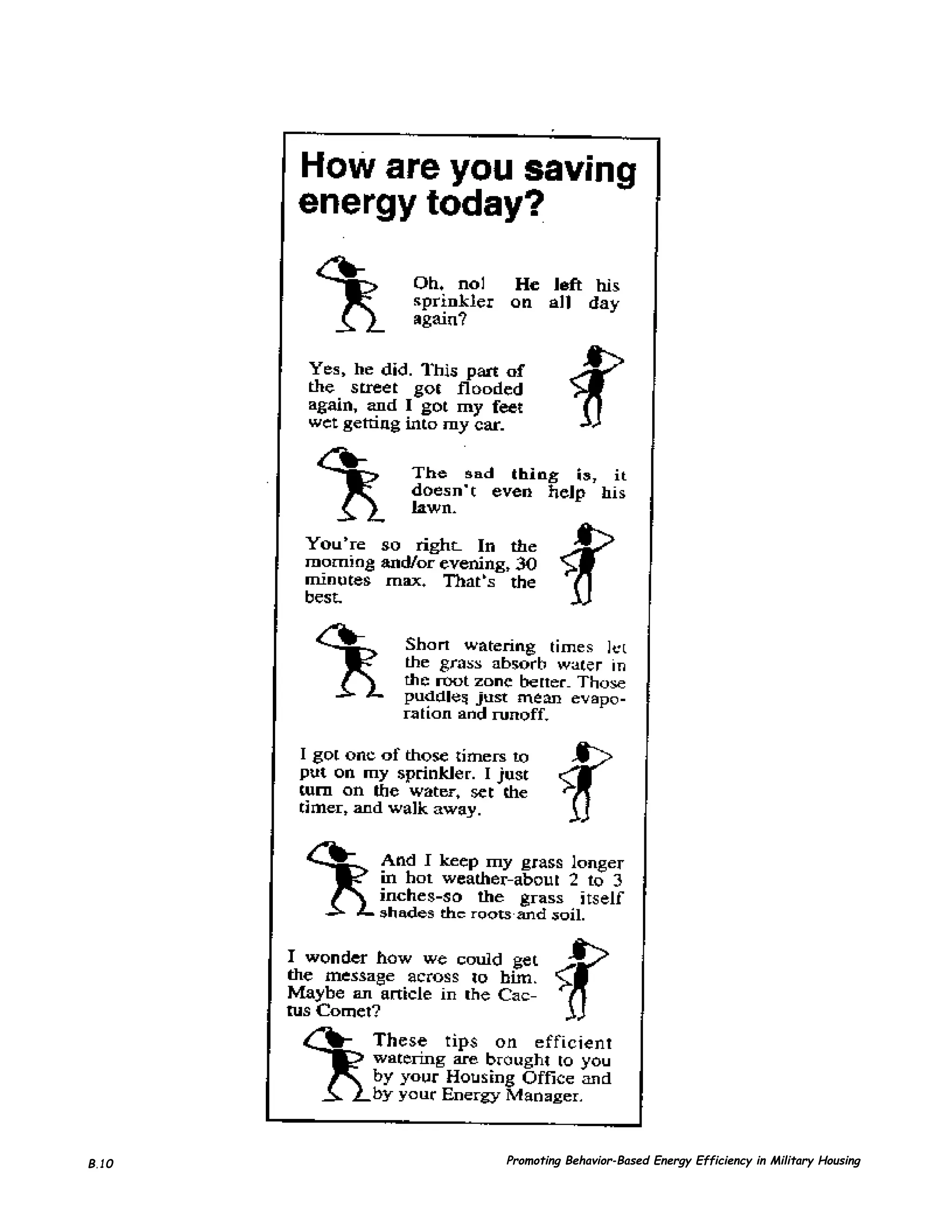 B.10   Promoting Behavior-Based Energy Efficiency in Military Housing
 