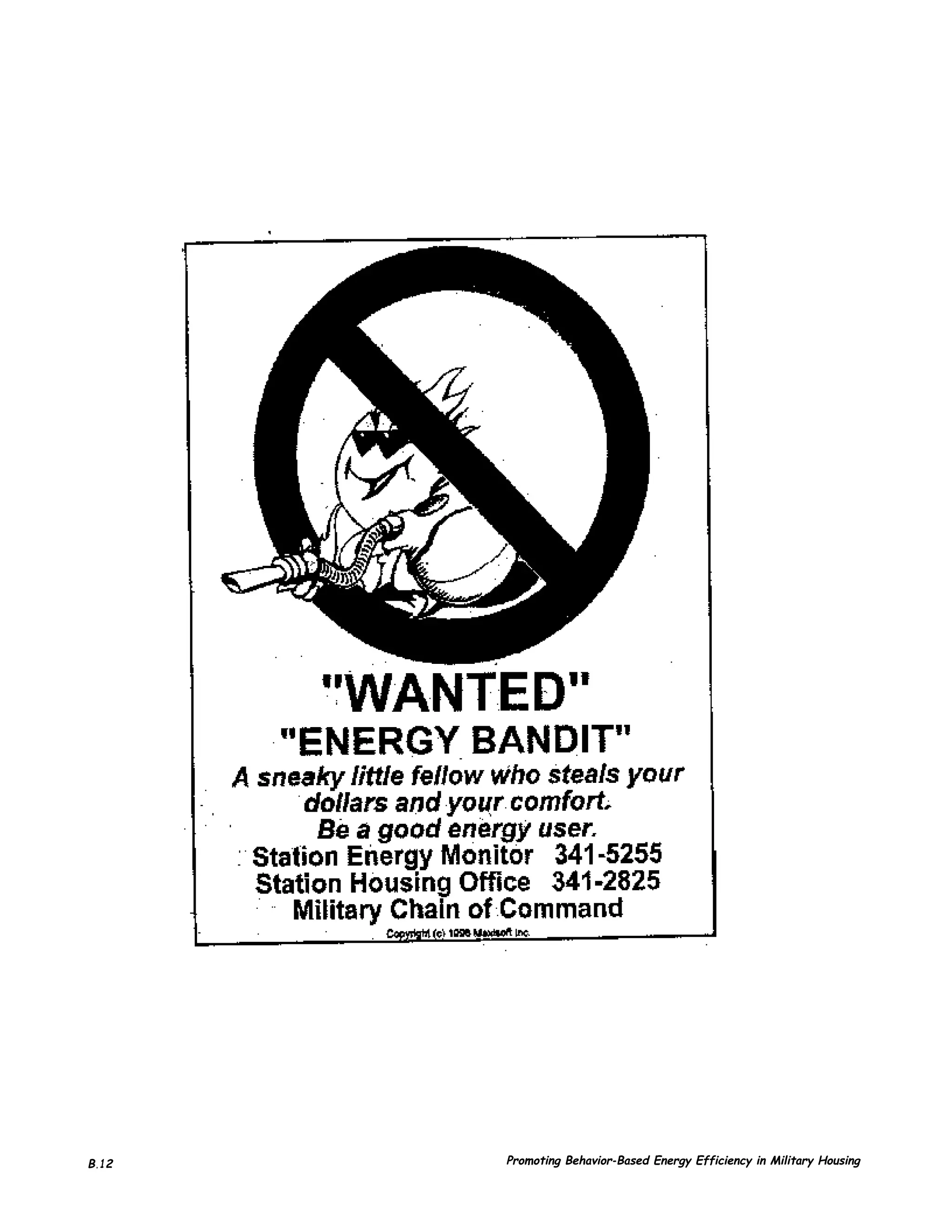 B.12   Promoting Behavior-Based Energy Efficiency in Military Housing
 