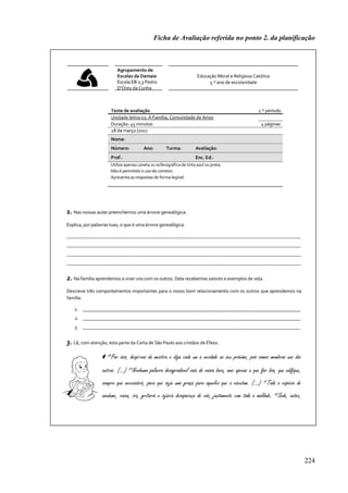 224
Ficha de Avaliação referida no ponto 2. da planificação
 