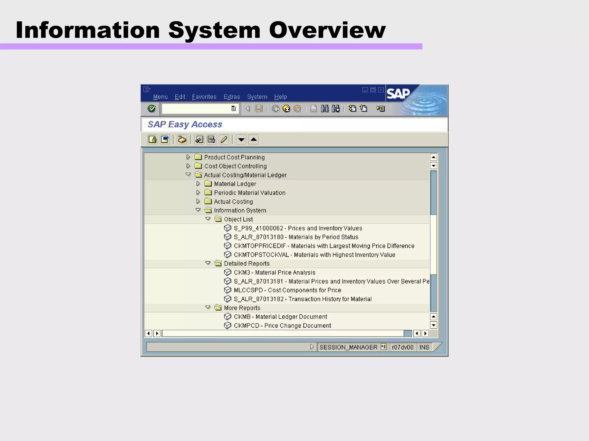 Information System Overview
 