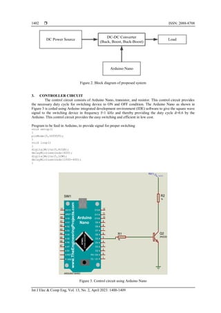 Design and simulation of Arduino Nano controlled DC-DC converters for low  and medium power applications