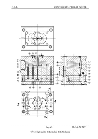 C. F. P. CONCEVOIR UN PRODUIT INJECTE
Page 42 Module N° 2029
© Copyright Centre de Formation de la Plasturgie
 