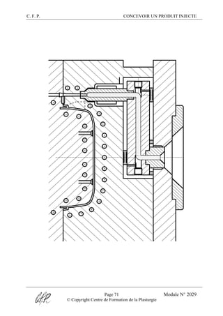 C. F. P. CONCEVOIR UN PRODUIT INJECTE
Page 71 Module N° 2029
© Copyright Centre de Formation de la Plasturgie
 