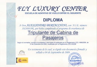 Cabin Crew Diploma Spain Bertacchini 