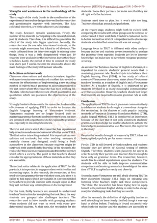 An Evaluation of Implementing Task Based Language Teaching TBLT to ...