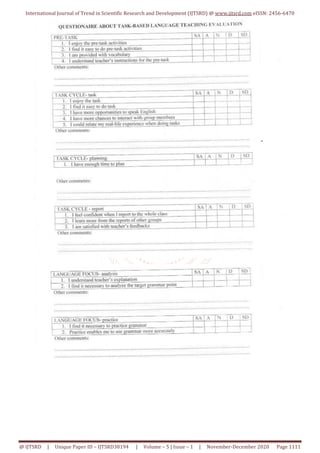 An Evaluation of Implementing Task Based Language Teaching TBLT to ...