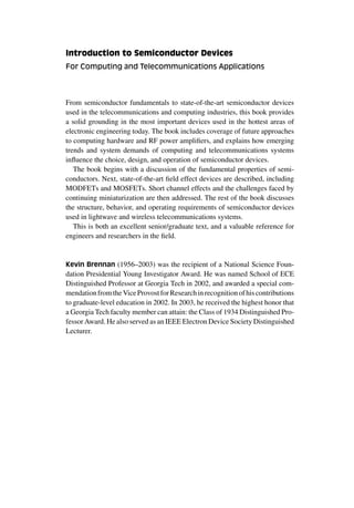 Introduction To Semiconductor Devices For Computing And ...