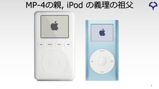 6
MP-4の親, iPod の義理の祖⽗
 