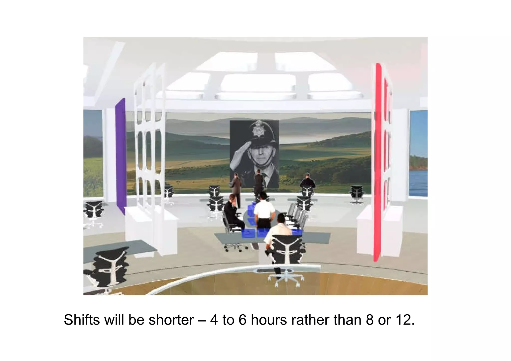 Shifts will be shorter – 4 to 6 hours rather than 8 or 12. 