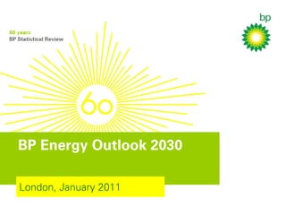 BP Energy Outlook 2030

London, January 2011
 