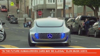 “IN THE FUTURE HUMAN-DRIVEN CARS MAY BE ILLEGAL” ELON MUSK 3/2015
 