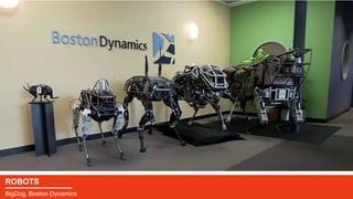 ROBOTS
BigDog, Boston Dynamics
 