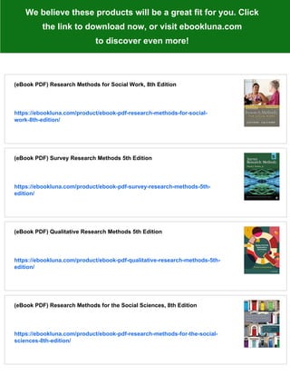 (Original PDF) Social Research Methods 5th Edition | PDF
