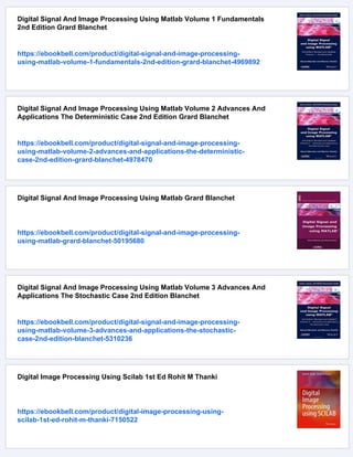Digital Image Processing Using Matlab 2nd Edition Rafael C Gonzalez | PDF