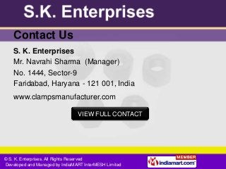 Industrial Clamps by S. K. Enterprises Faridabad Slide 10