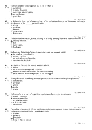 Theories of Personality 7th Edition Feist Test Bank | PDF