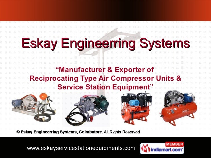 Service Station Equipment by Eskay Engineerring Systems, Coimbatore