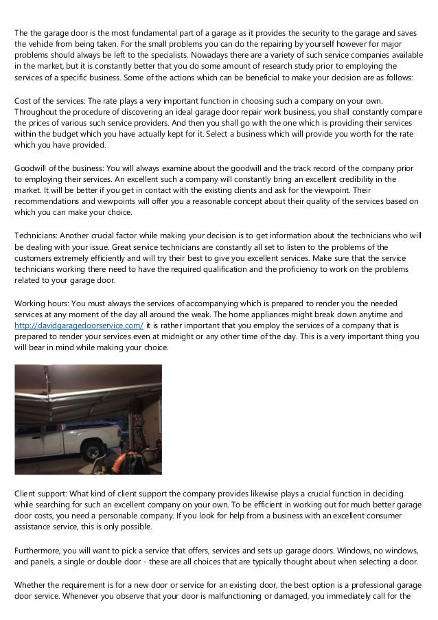 Value Of Effective Garage Door Services