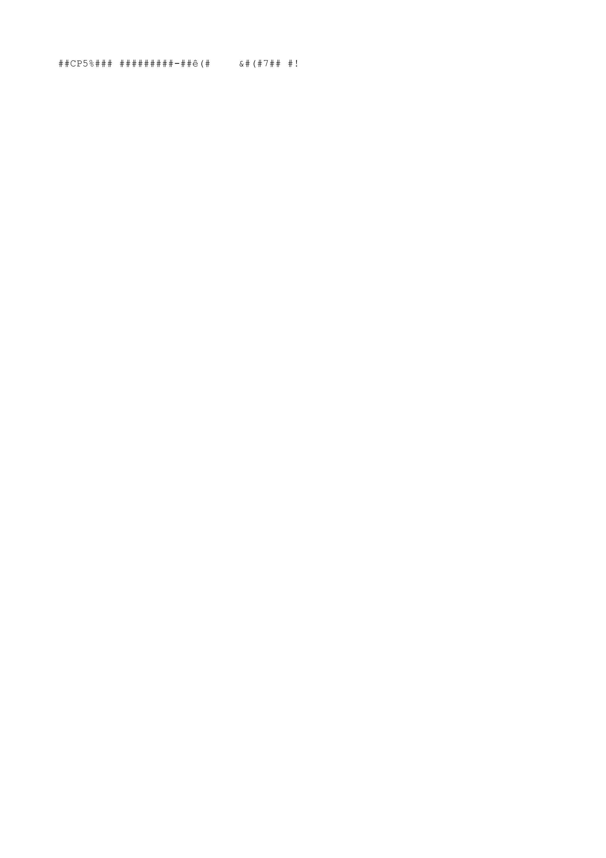 ##CP5%### #########-##ê(# &#(#7## #!
 