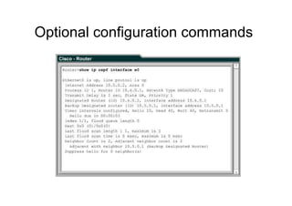 Optional configuration commands
 