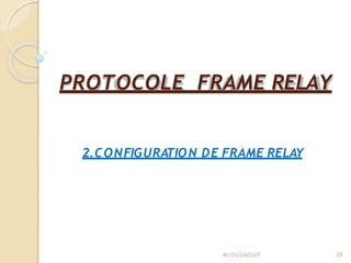 PROTOCOLE FRAME RELAY
Mr
.OUZAOUIT 29
2.CONFIGURATION DE FRAME RELAY
 