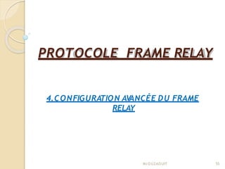 PROTOCOLE FRAME RELAY
Mr
.OUZAOUIT 55
4.CONFIGURATION AV
ANCÉE DU FRAME
RELAY
 