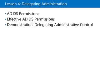 Windows Server 2012 Managing Active Directory Domain | PPTX