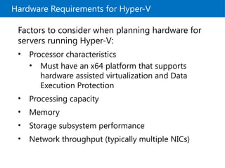 Microsoft office course module 13 series virtualize with hyper v | PPTX