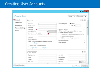 Creating User Accounts
 