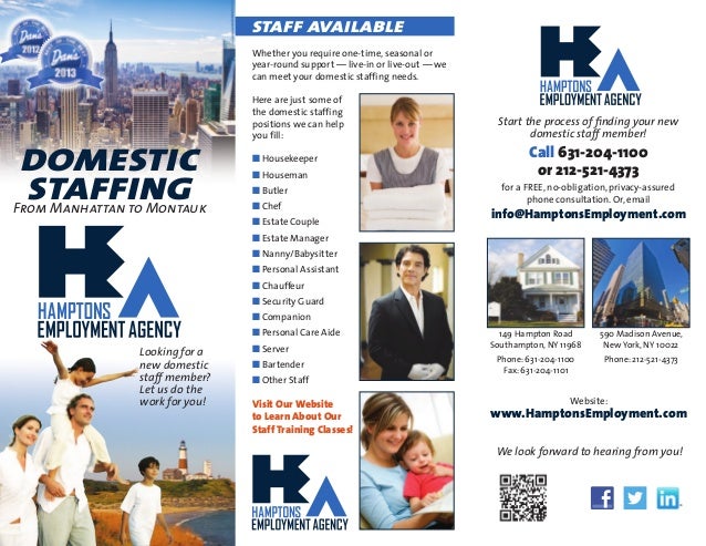 hamptons employment agency brochure recruitment agency brochure